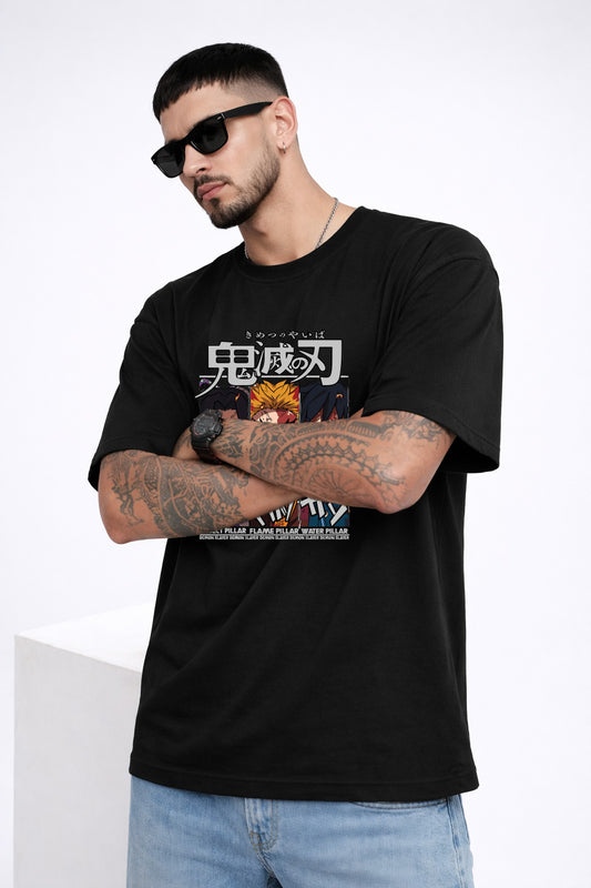 INSECET,FLAME & WATER PILLER OVERSIZED T-SHIRT