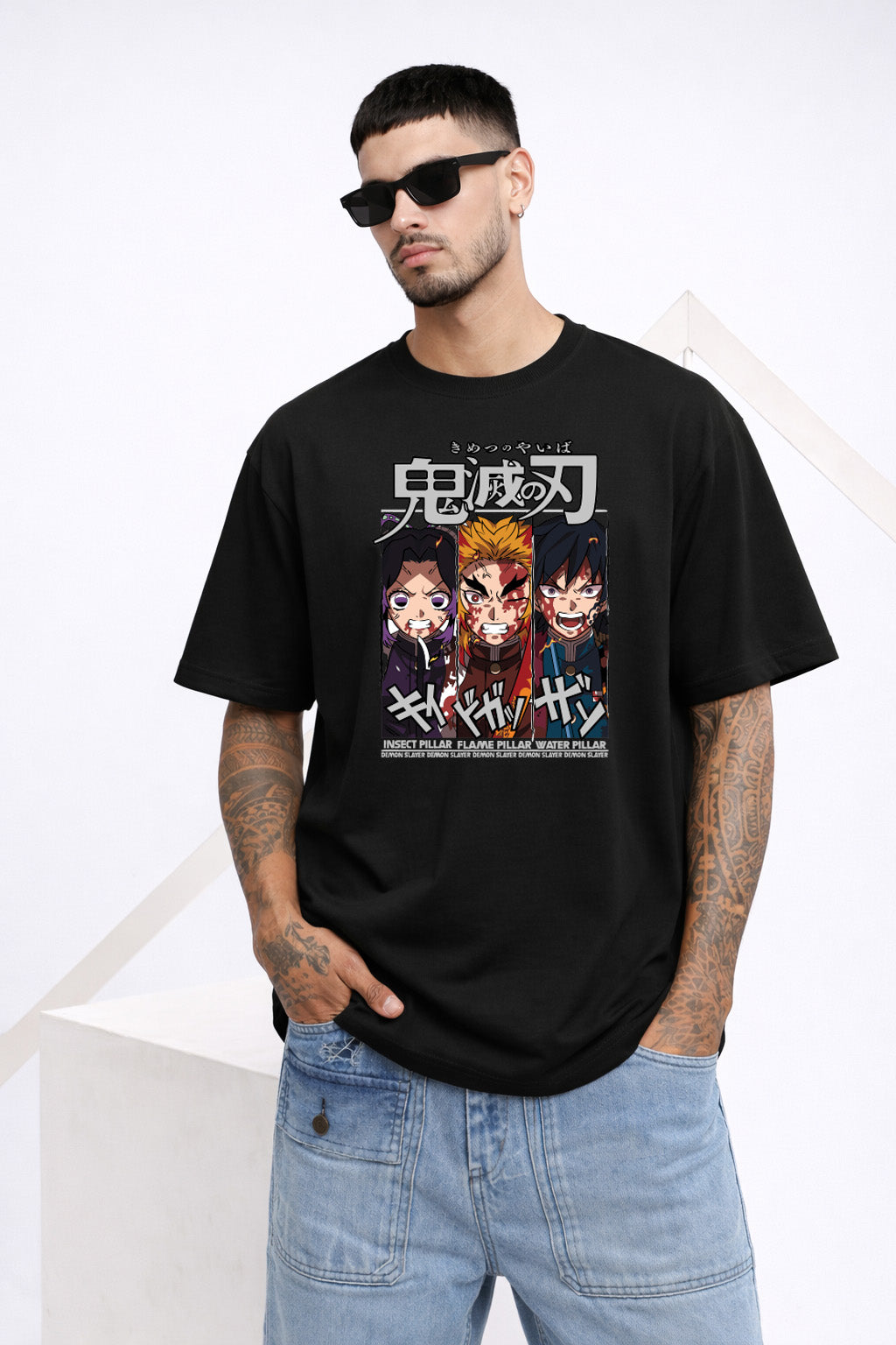INSECET,FLAME & WATER PILLER OVERSIZED T-SHIRT