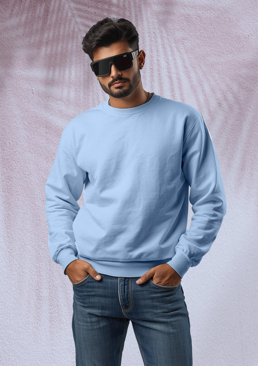 Basic Sky-Blue Sweatshirt